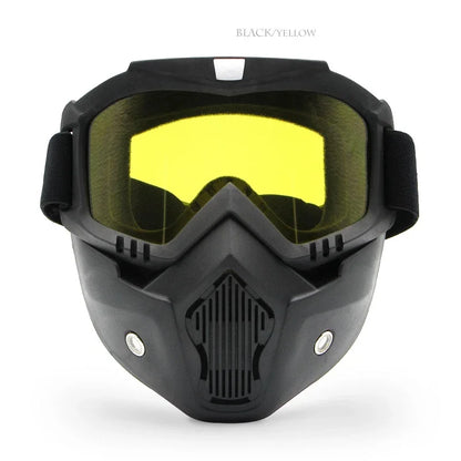 Versatile Tactical Face Mask with Detachable Protective Goggles – 6 Colors for Kids’ Outdoor Activities & Adventure Gifts