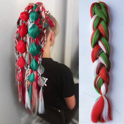 Purple, Pink & White Ombre Straight Braids – Hair Tinsel Festival Rave Extensions for Girls, Crazy Hair Day Braids