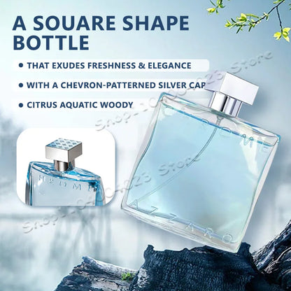 Azzaro Chrome Eau de Toilette 100ml — Fresh Aquatic Citrus Woody Musk Men's Cologne, Luxury Fragrance for Men