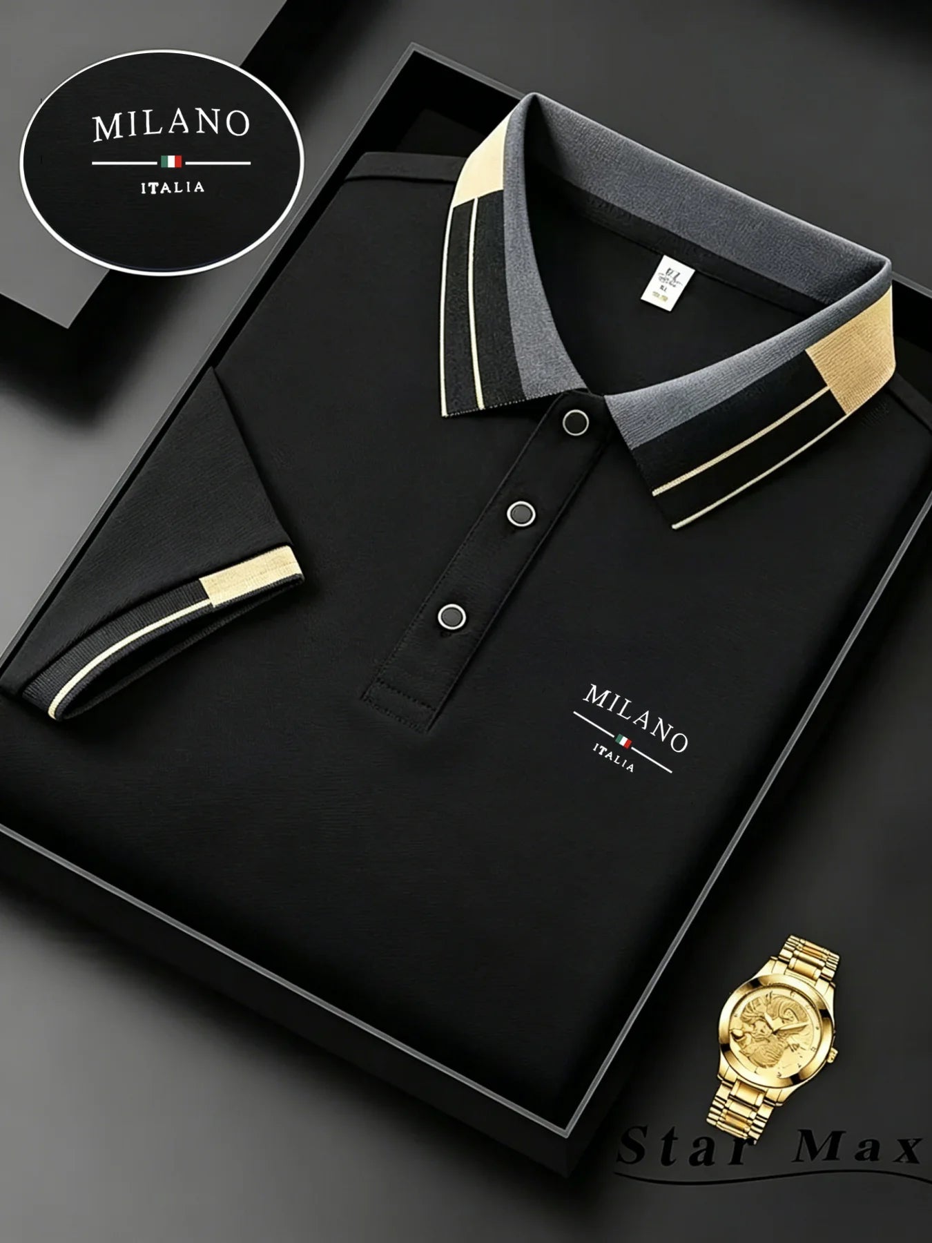 Men’s Luxury Horse Embroidered Polo Shirt - Milan Style Short Sleeve Casual Business Summer T-Shirt