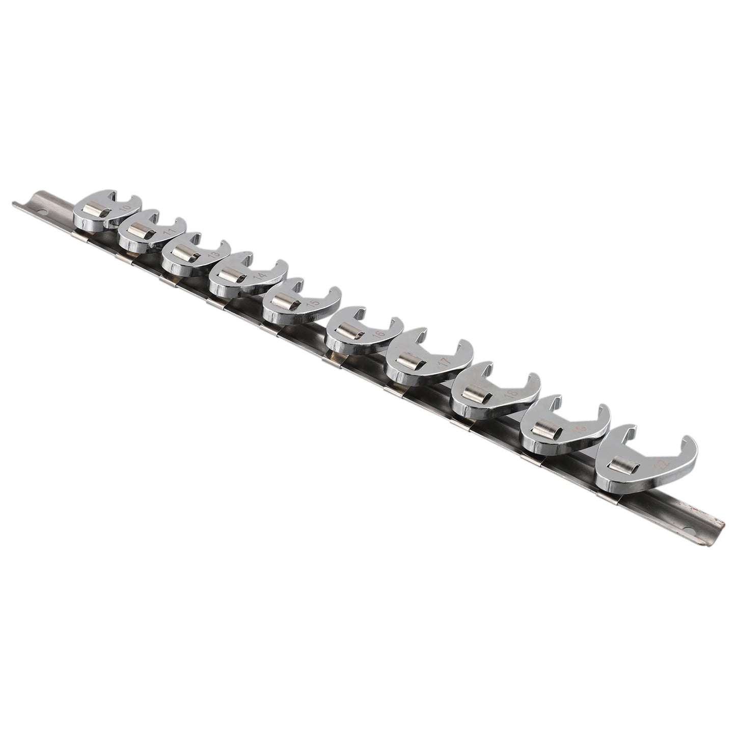 10pcs 3/8" Drive Crowfoot Wrench Set — 10-22mm Metric Open-End Spanners for Torque Wrench