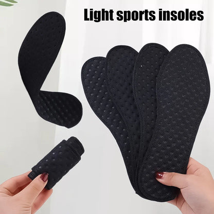 2/4Pcs Bamboo Charcoal Deodorant Insoles: Breathable Shoe Pads for Men's Sports Shoes - Absorb-Sweat, Antibacterial Inserts