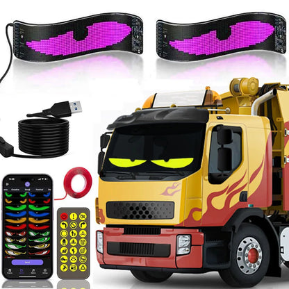 Programmable Flexible RGB LED Display Screen - USB-Powered Scrolling Sign with Bluetooth App, Custom Text & DIY Animations