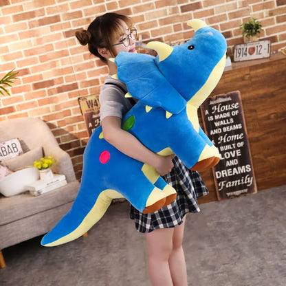 Creative Big Plush Dinosaur Toy – Soft Triceratops & Stegosaurus Stuffed Toys, Kids' Birthday Gifts