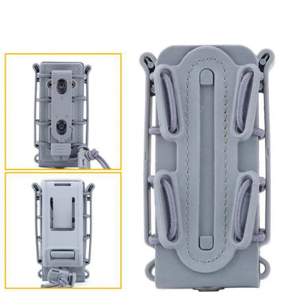 Tactical 9mm Single Magazine Pouch – MOLLE Clip, Quick Release FastMag Holder for P226, Glock 17/19, Beretta M9/PX4, Hunting Gear