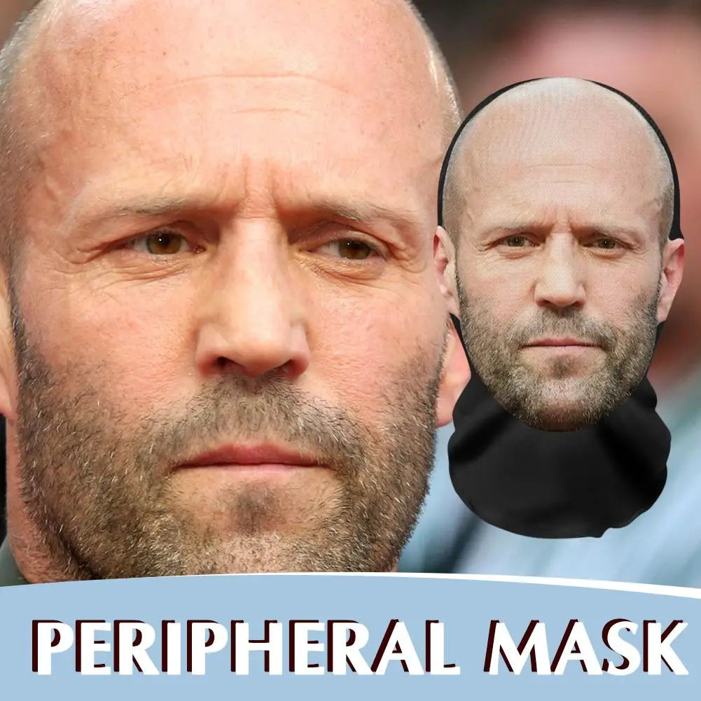 3D Pattern Mesh Face Mask – Funny Printed Head Scarf & Ice Silk Sunscreen Head Cover for Party, Cosplay & Celebrity Look