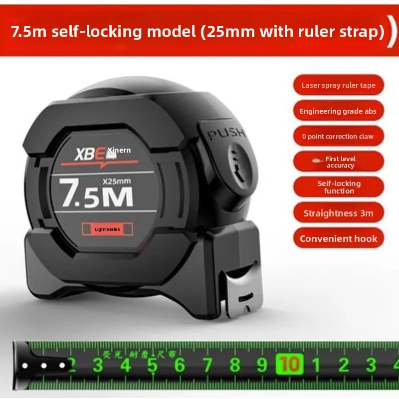 Fluorescent Tape Measure - 5m/7.6m Widened, Thickened & Wear-Resistant Precision Measuring Tool