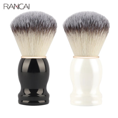 Beard Shaving Brush – Wooden Handle Bristle Hair Brush for Men, Barber Soap Foam Shave & Facial Cleaning Tool