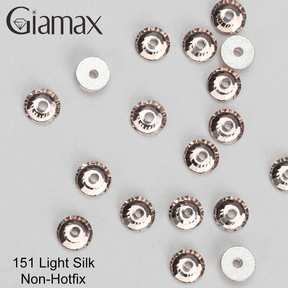 Giamax Purple Velvet Topaz Crystal Rhinestones - Flatback AB Sewing Stones for Garments, Clothes & Bags