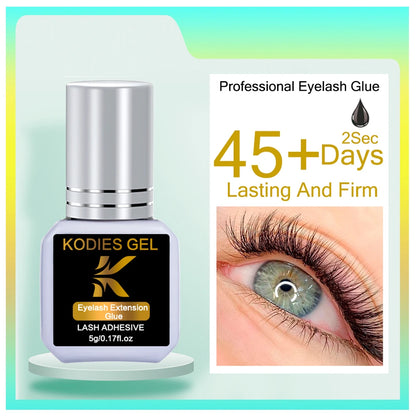 KODIES GEL Extra Strong Eyelash Glue — 5g 0.5s Fast-Dry Waterproof Adhesive for False Eyelash Extensions