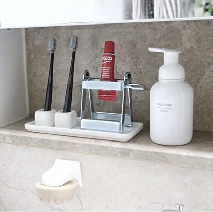 Rolling Squeezer Lazy Toothpaste Dispenser: Bathroom Accessories Set for Toothpaste, Hair Color Dye, Cosmetic Paint, and More
