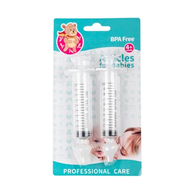 Baby Nasal Aspirator Syringe Set – 2-Piece 10mL PP Nose Cleaner for Newborns and Infants
