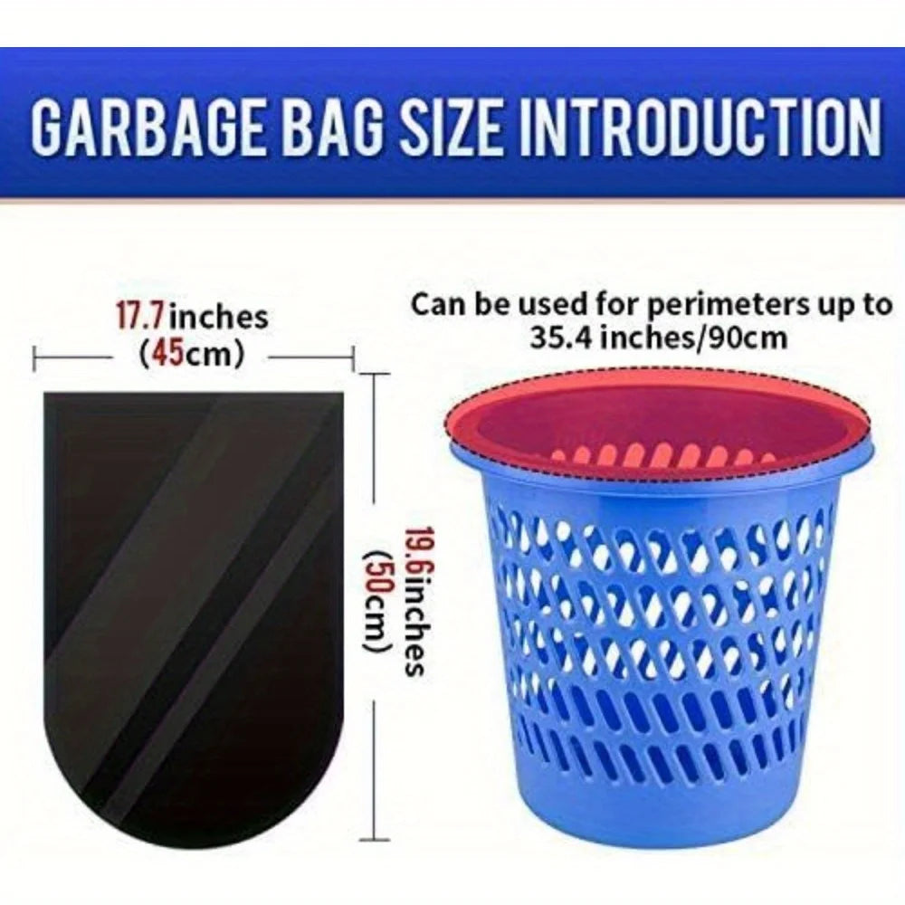 Thick & Durable Polyester Garbage Bags – 100 Count Roll, 45x50cm, Portable & Affordable for Home & Dorm Use