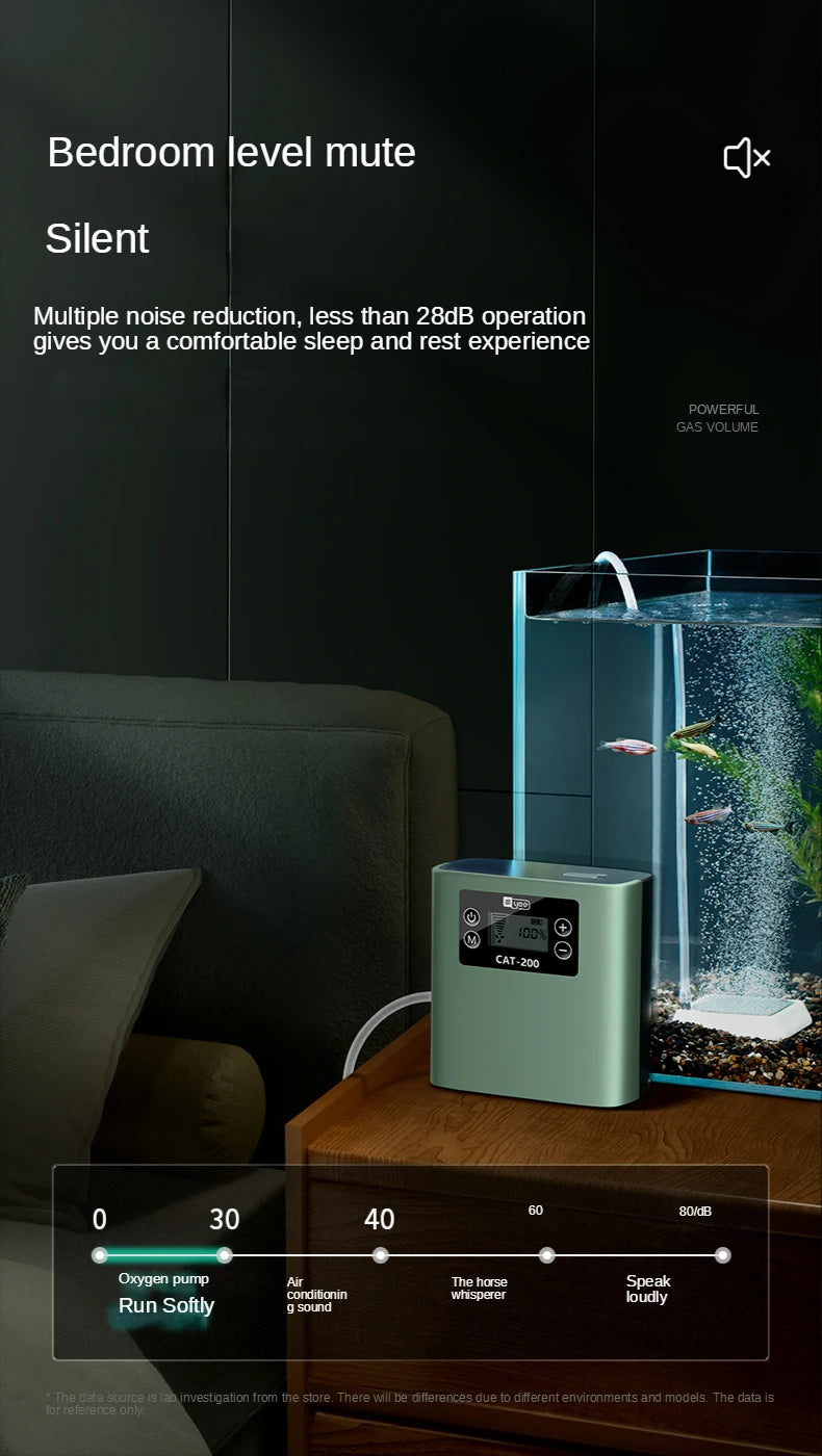 Ultra-Silent Rechargeable Aquarium Air Pump – 4W Lithium Battery Oxygen Aerator for Outdoor Fishing & High-Power Use