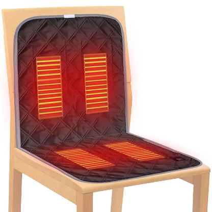 Electric USB Heated Chair Cushion - 3-Level Portable Heating Seat Pad, Perfect for Home, Office, Car, Camping, and Fishing in Winter