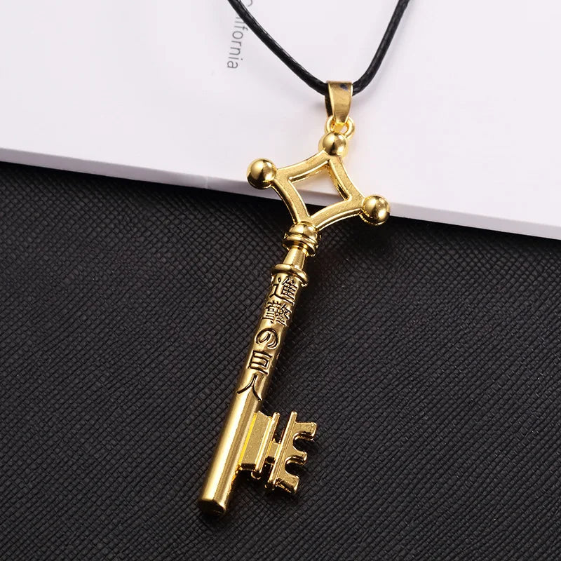 Attack on Titan Eren Key Necklace - Shingeki No Kyojin Vintage Retro Anime Cosplay Pendant Jewelry for Men