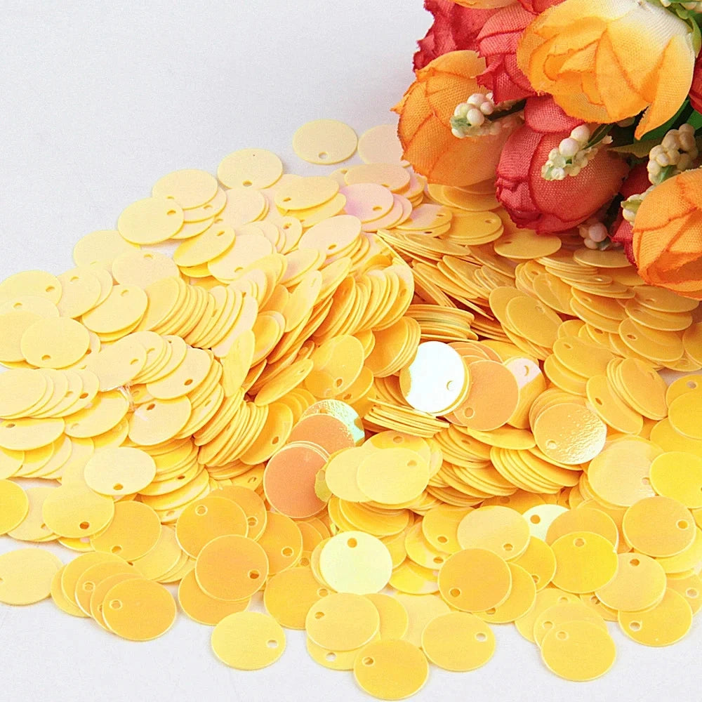 Large Round Flat Sequin Paillettes 10–30mm Loose Glitter Sequins for DIY Crafts, Kids Dance & Decoration 10g Pack