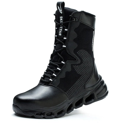 Men's Steel Toe Work Sneakers - Safety Shoes, Puncture-Proof Boots, Indestructible Lightweight Footwear for Security