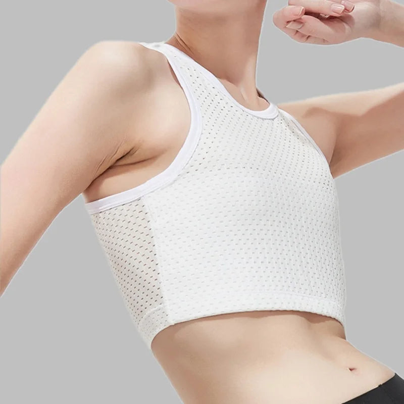 Hollow Out Breathable Chest Binder – Women’s Lesbian FTM Corset Vest, Summer Thin Tank Top Shaper Bustier