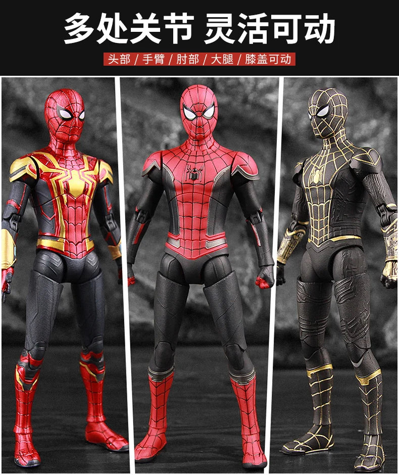 ZD Toys Spider-Man No Way Home 1/10 Action Figure – Peter Parker Gold Black Red Marvel Legends Collectible Toy