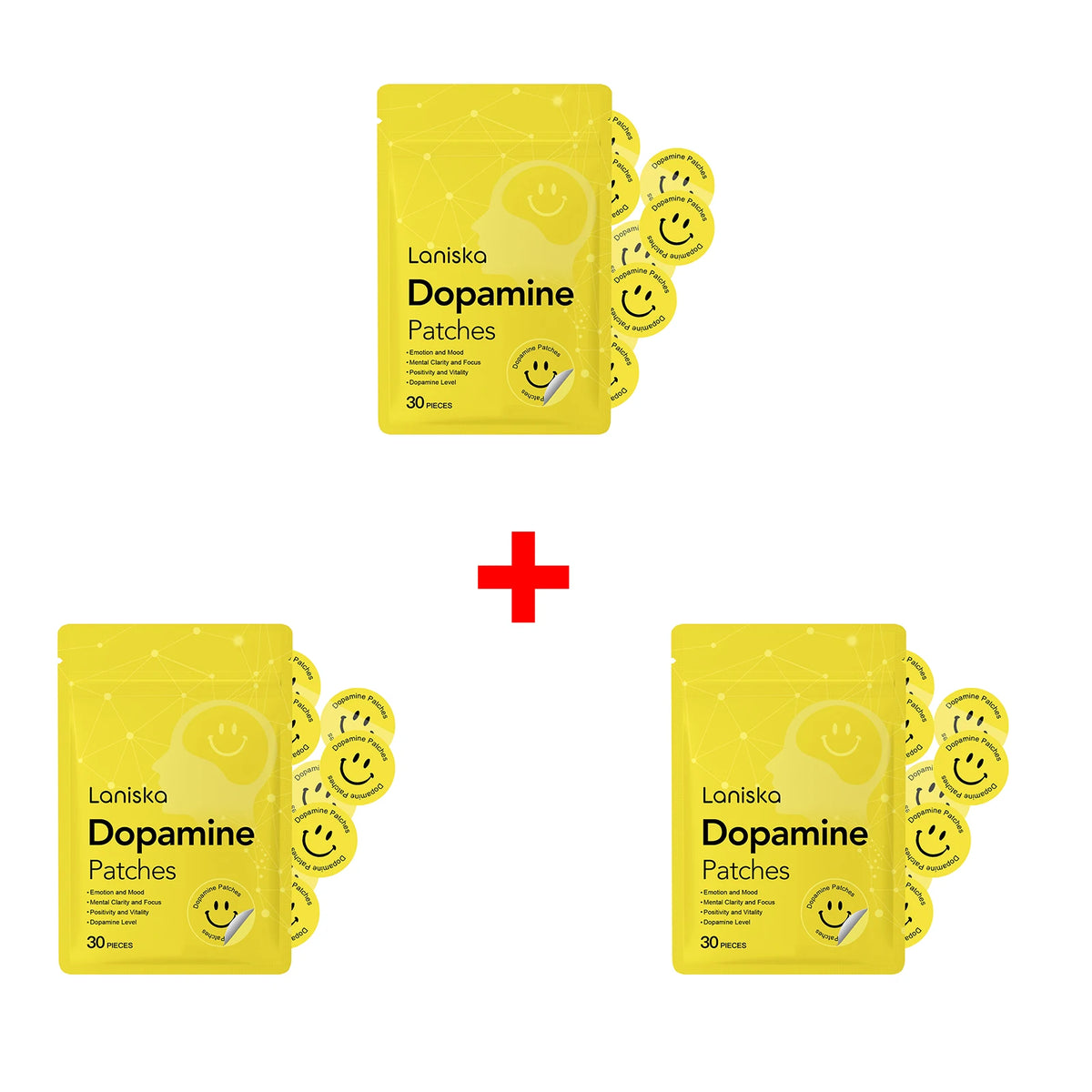 Dopamine Wellness Patches - Daily Comfort Patches for Focus, Stress Relief, Mood Balance & Vitality Support for Work and Study