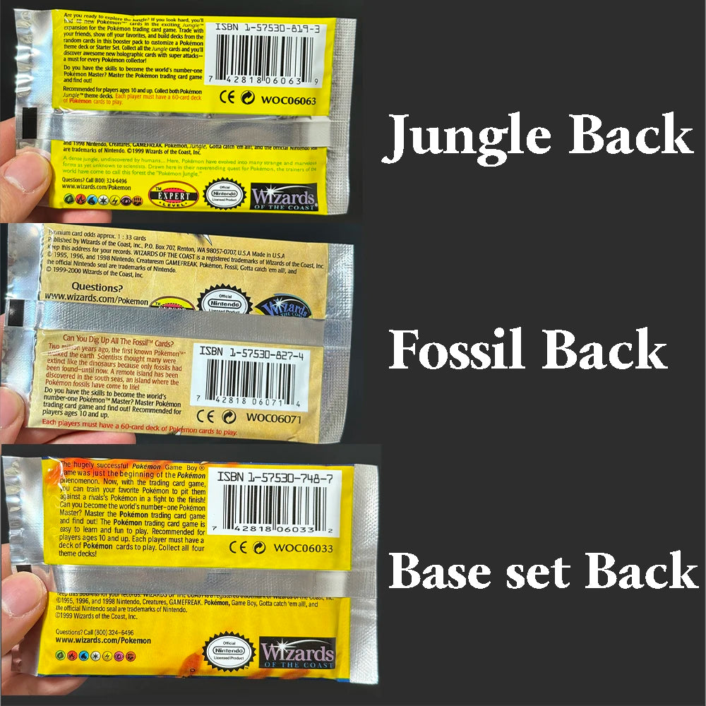 Pokémon Booster Packs Base Fossil Jungle - 11 Cards Per Pack & 36 Pack Booster Box Proxy Game Cards Collection