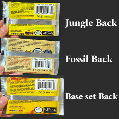 Pokémon Booster Packs Base Fossil Jungle - 11 Cards Per Pack & 36 Pack Booster Box Proxy Game Cards Collection