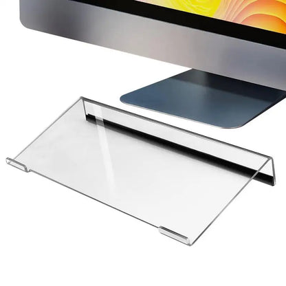 Clear Acrylic Keyboard Display Tray – Tilted Ergonomic Keyboard Riser Stand for PC & Notebook Gaming and Office Setup
