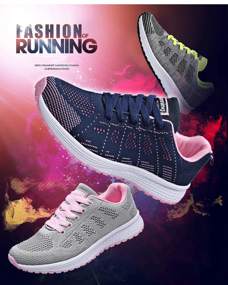 Women's Lightweight Lace-Up Flats – Fashionable Round Toe Nurse Sneakers, Comfortable Walking Shoes, Plus Size Available