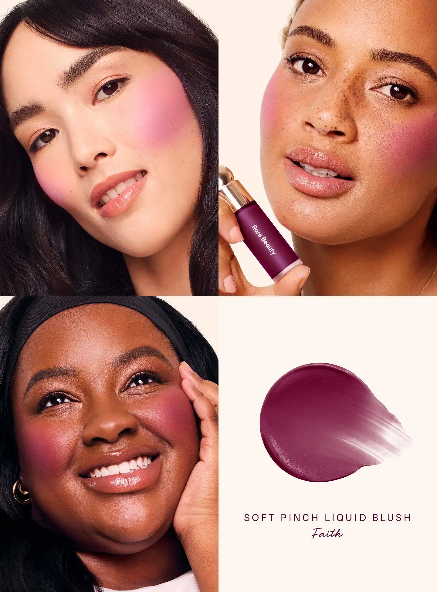 Rare Beauty Soft Pinch Liquid Blush – Long-Lasting Silky Smooth Buildable Flush Makeup, Seamless Matte Dewy Finish Cheek Color