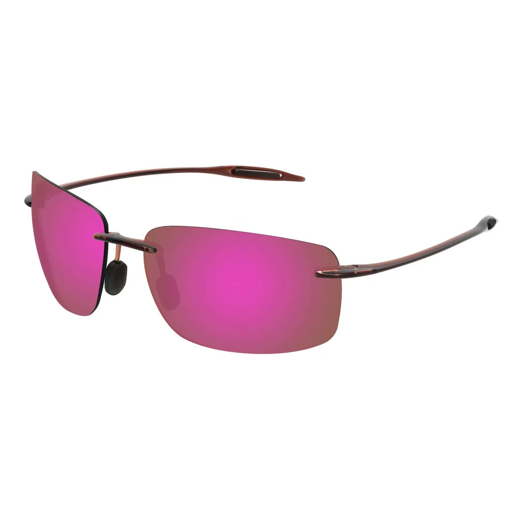 MAXJULI The Matrix Classic Polarized Sports Rimless Sunglasses – Ultralight Rectangle Frame for Men, Driving, UV400 Protection, Model MJ8009