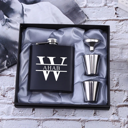 Personalized 6oz Stainless Steel Hip Flask – Engraved Christmas, Birthday, Valentine's Day Gift, Custom Logo for Wedding Favors   2/2