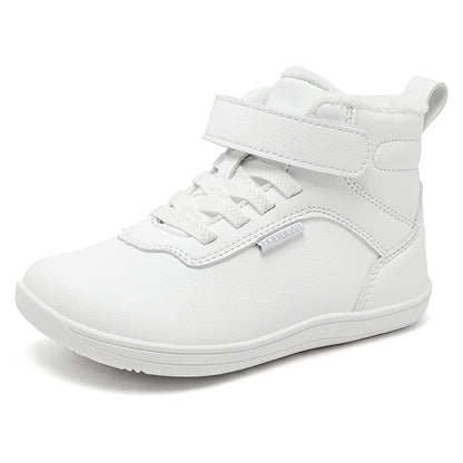 HOBIBEAR Kids Winter Shoes – Wide Toe Box Faux Fur Lined Ankle Sneakers for Boys & Girls