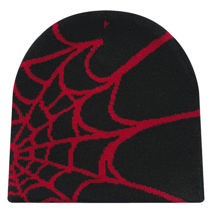 Y2K Spider Web Knit Hat - Unisex Outdoor Sports Fashion Beanie for Men & Women
