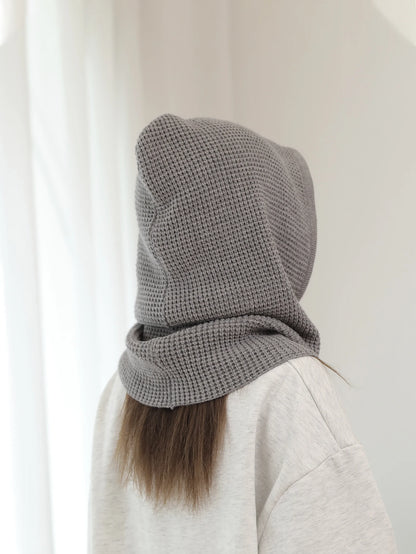Women’s Winter Beanie Hat with Knit Balaclava – Neck Warmer & Ski Snow Scarf