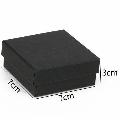Black Square Jewelry Gift Box Organizer — Display & Packaging for Rings, Earrings, Necklaces, Bracelets, Brooches