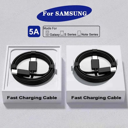2PCS 45W PD USB-C Cables – Fast Charging & Data for Samsung Galaxy S20/S21/S22/S23 Ultra, Note 10/5G, A53/A54