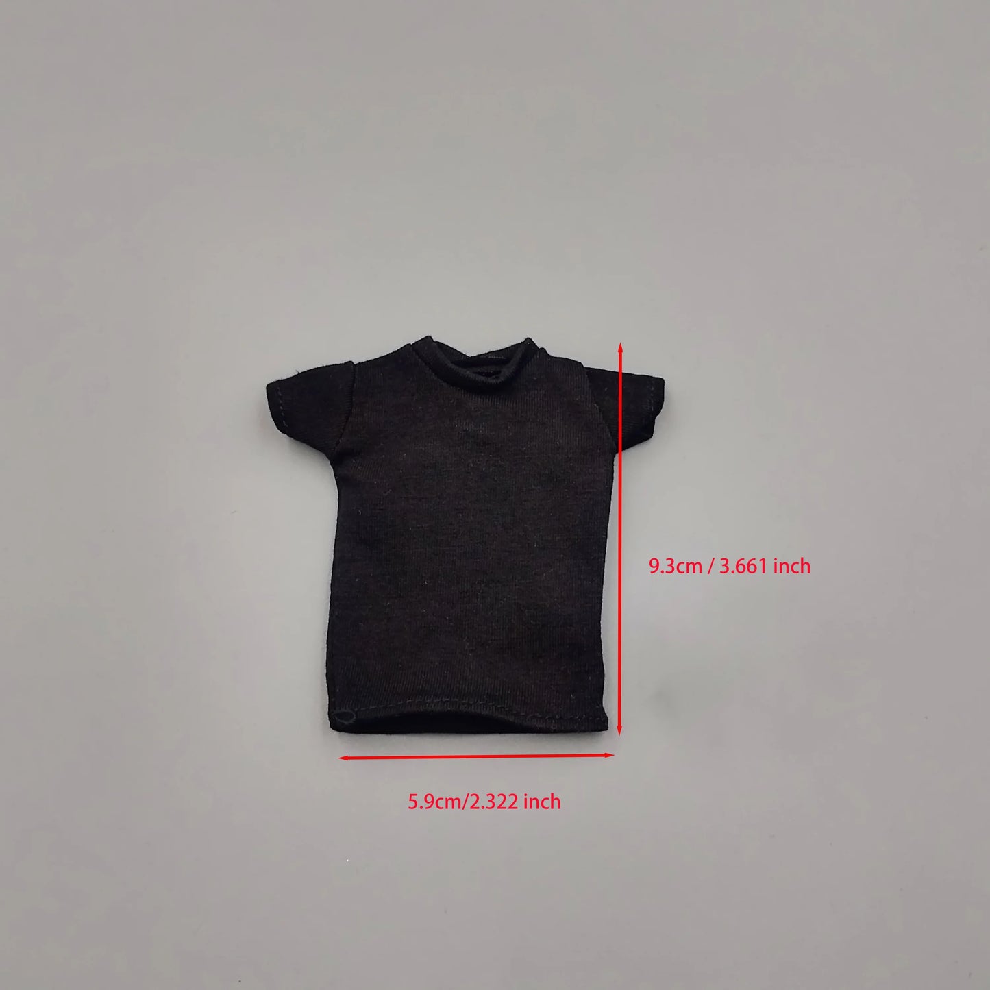 1/6 Scale Black T-Shirt for 12" (30cm) Action Figures — Male & Female DIY Model Accessories