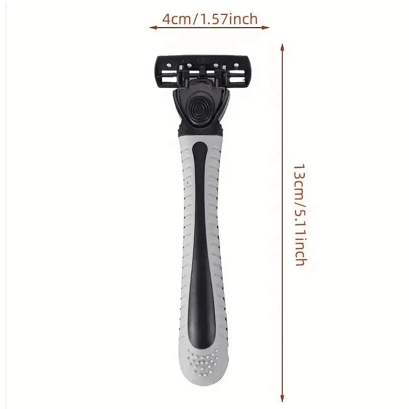 3-Layer Stainless Steel Manual Razor for Men – Washable Travel & Home Shaver for Daily Face Care
