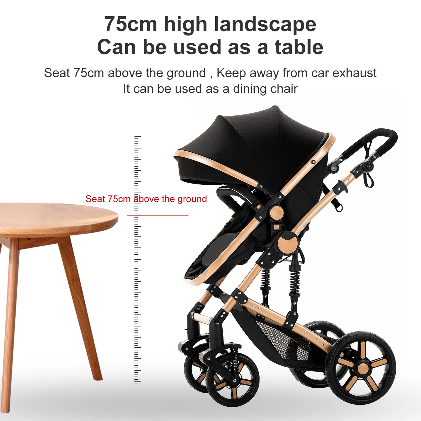 High-Quality 3-in-1 Newborn Baby Stroller — Lightweight Folding Cart with Comfort Seat & ISOFIX Safety