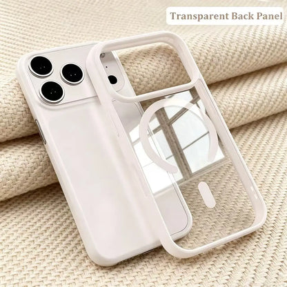 MagSafe Clear Phone Case - Transparent Acrylic Wireless Charging Cover for iPhone 12-17 Pro Max, Plus & Air