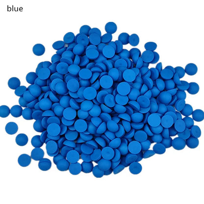 ABS Flat Half Round Beads - 6mm & 10mm Matte Plastic Beads for Clothing Accessories
