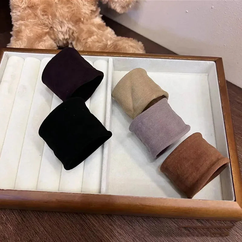 4Pcs Wide Hair Tie Set - Thick Scrunchie Ponytail Holders Korean Fashion Hair Accessories