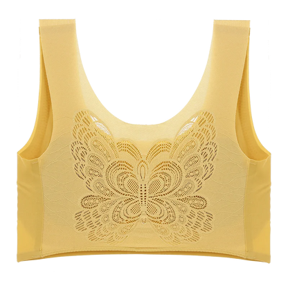 Plus Size Butterfly Back Push Up Bra – Seamless Women’s Bralette Lingerie, Comfortable Supportive Underwear with Beauty Back Design