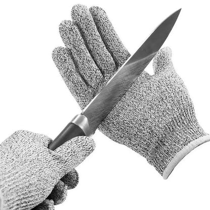 Level 5 HPPE Cut-Resistant Gloves – Protective Knitted Gloves for Kitchen, Gardening, Glass Handling, and Construction
