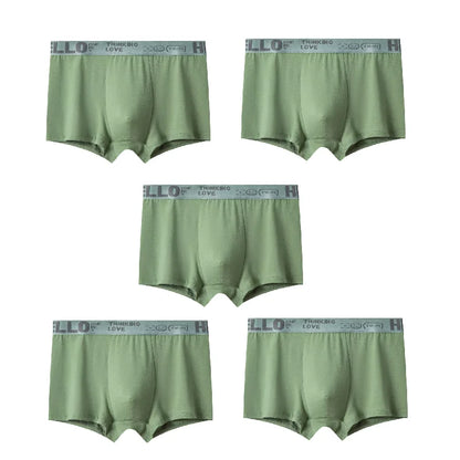1/5PCS Men's Breathable Underwear – Comfy, Quick-Drying Stretchy Boxer Trunks, Sexy & Trendy Boxer Panties