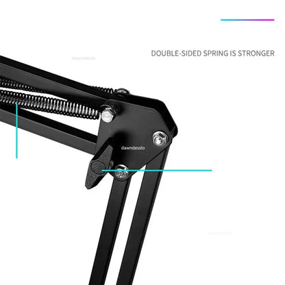 Adjustable Microphone Suspension Boom Arm Stand – Compatible with K669, K670, K658, K678, K690, Compact Mic Stand for Broadcasting