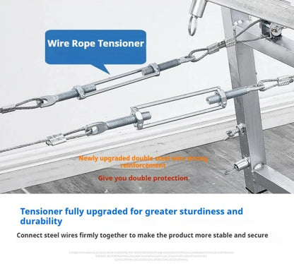 Foldable Steel Scaffolding Ladder – Portable Construction Workbench & Elevated Platform for Home Decoration, Renovation & Heavy-Duty Building Use