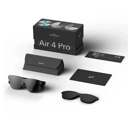 RayNeo Air 4 Pro Smart AR Glasses – Micro-OLED Dual Layer Display, HDR10, 3840Hz, 1200 Nits, 4-Speaker Audio, Ultra Clear Visual Experience