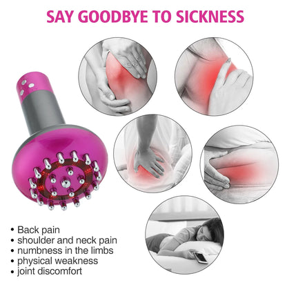 Rechargeable Gua Sha Massager – Body Shaping & Heating Scraping Brush for Lymphatic Detox, Meridian Dredging & Fat Burning